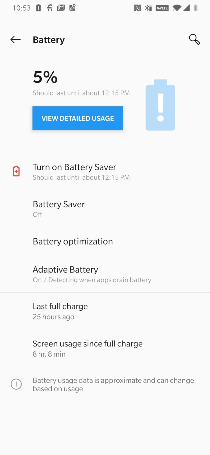 OnePlus 6T电池寿命