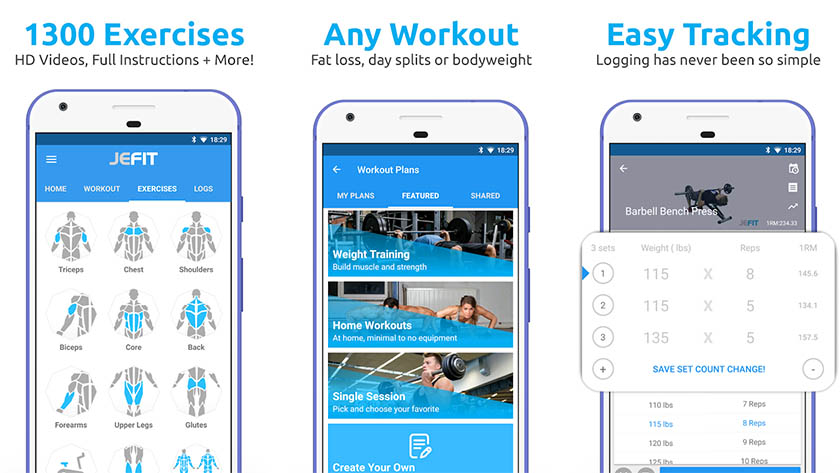 JEFIT锻炼跟踪器 -  Android的最佳健身应用和最佳锻炼应用程序爱游戏刷手机版下载