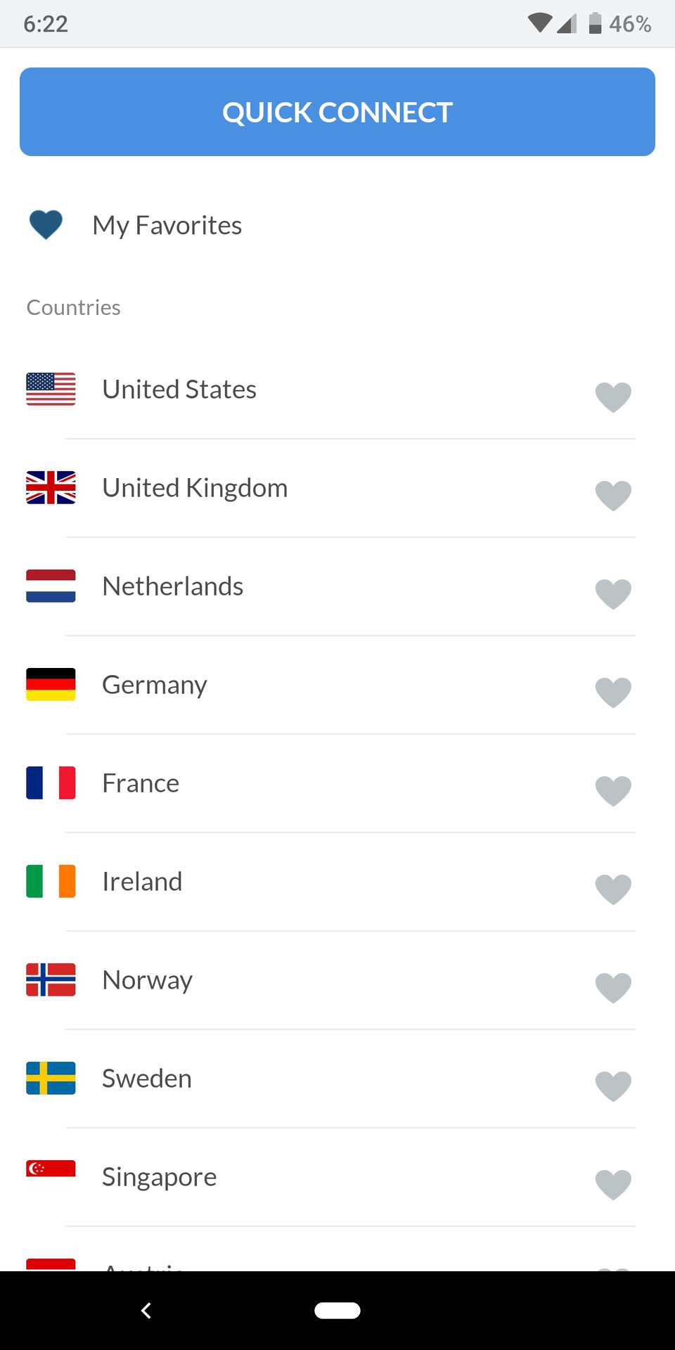 Bullguard VPN 爱游戏刷手机版下载Android App Country List