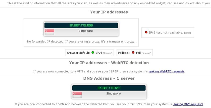 Bullguard VPN IP泄漏测试