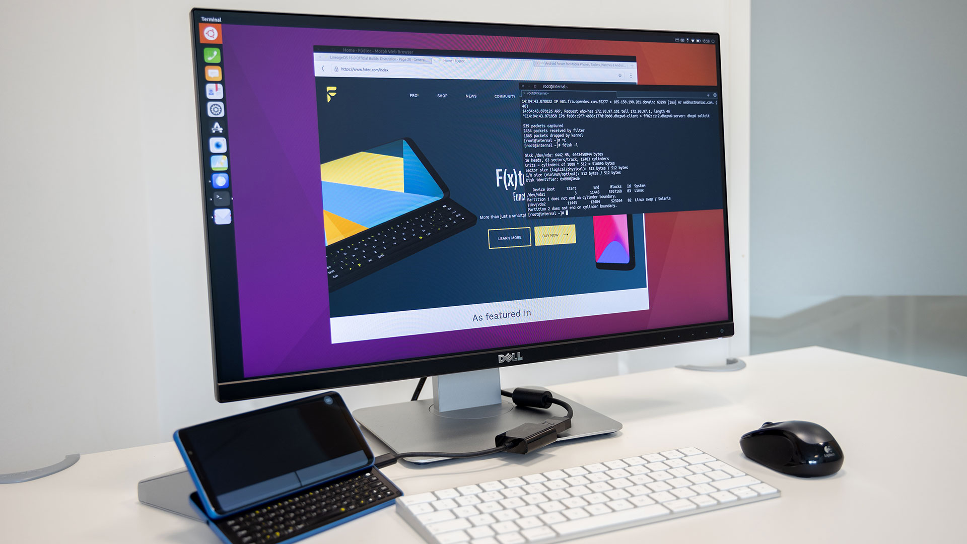 FXTEC PRO1 X电话Ubuntu Linux桌面