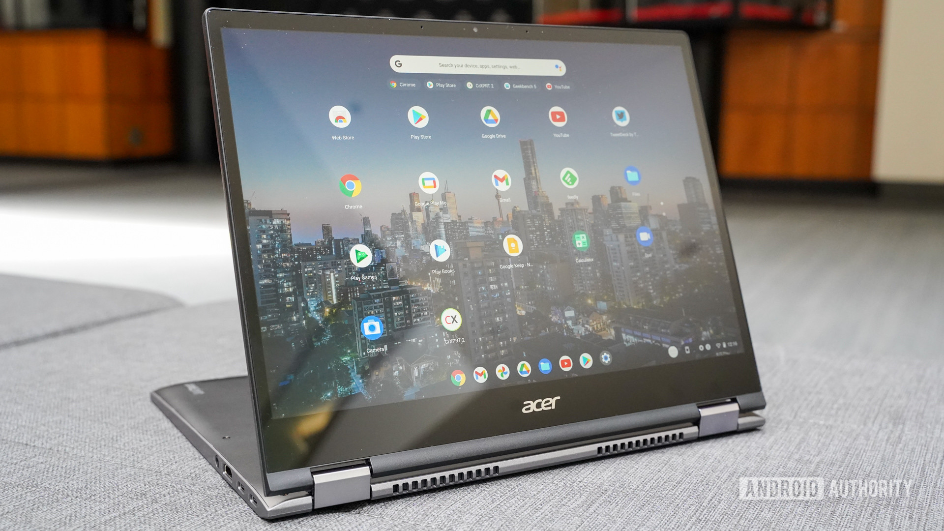 Acer Chromebook Spin 713演示模式。