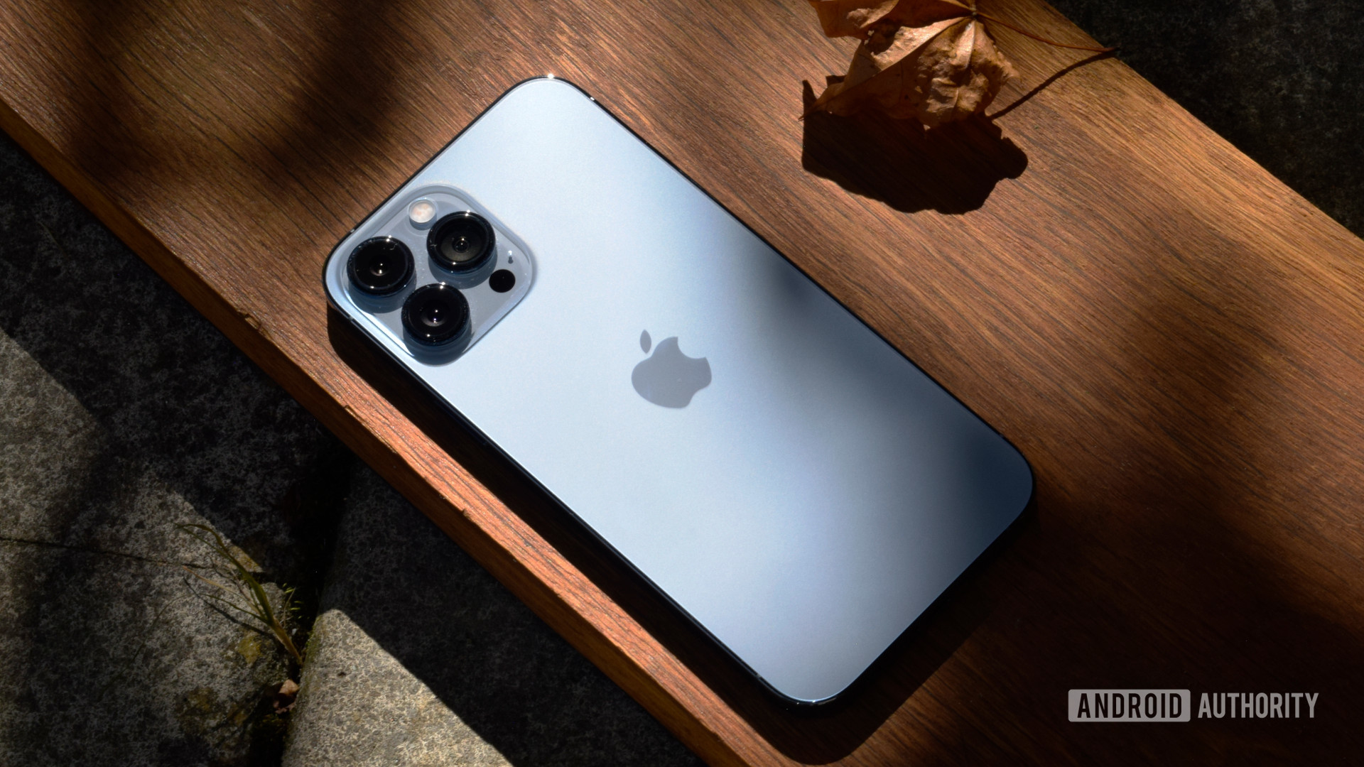 Apple iPhone 13 Pro Max Hero Image上的木材图像
