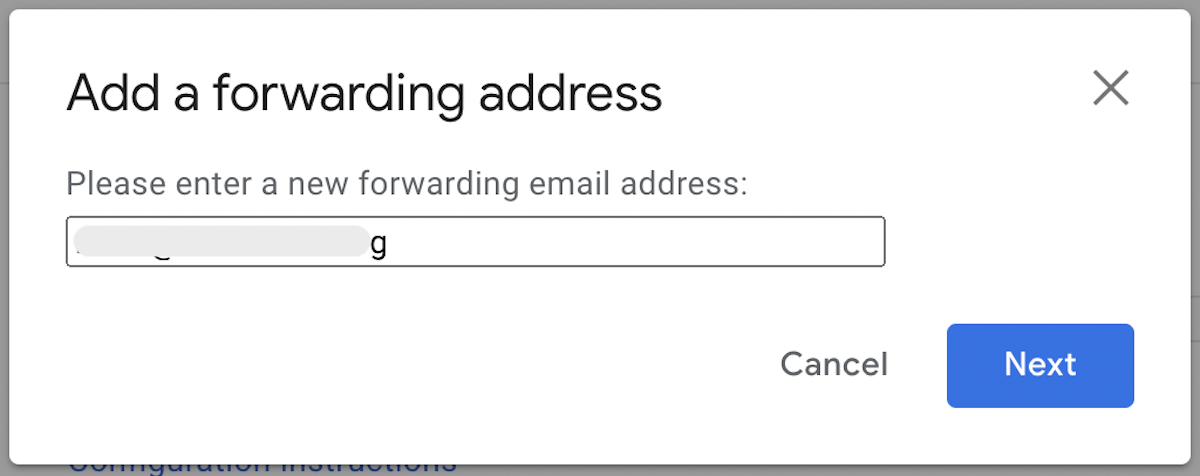 Gmail添加一个转发地址
