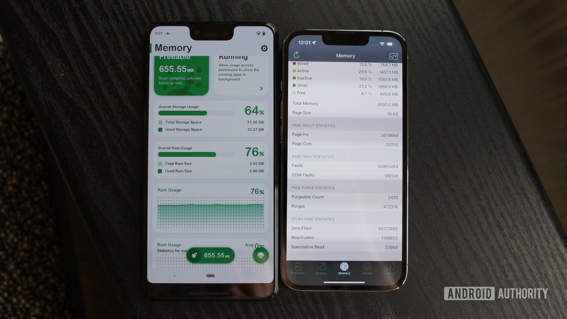 爱游戏刷手机版下载Android vs iPhone内存操作两部手机旁边是另一台手机