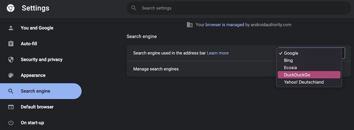 Chrome Desktop更改搜索引擎